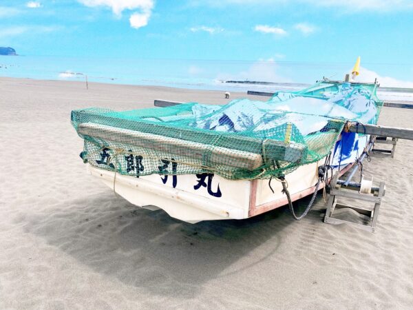 地引網でバーベキュー