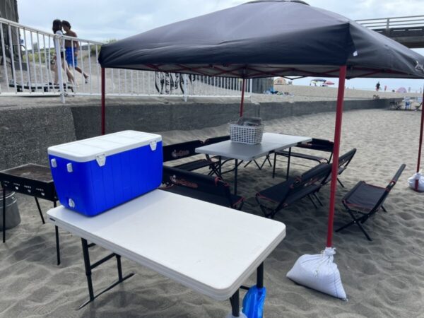 辻堂橋　近郊砂浜BBQ