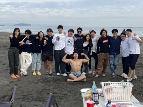 笑顔でバーベキュー
