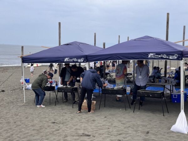 地引網後のBBQ大会