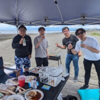 仲間と楽しくBBQ