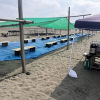 完璧な地引仕様の設営