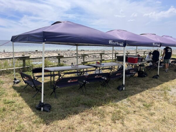 40名様用のBBQセット設営完了