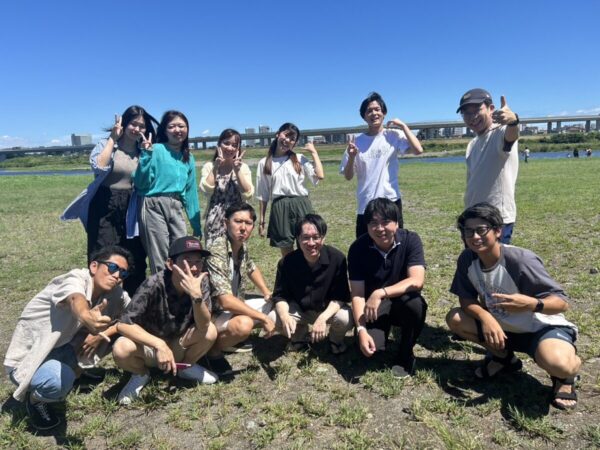 あゆみ橋で仲間とBBQ