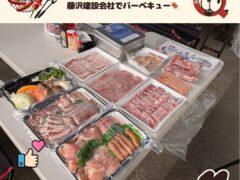 藤沢工事現場にて安全祈願150名BBQ